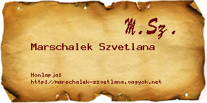 Marschalek Szvetlana névjegykártya
